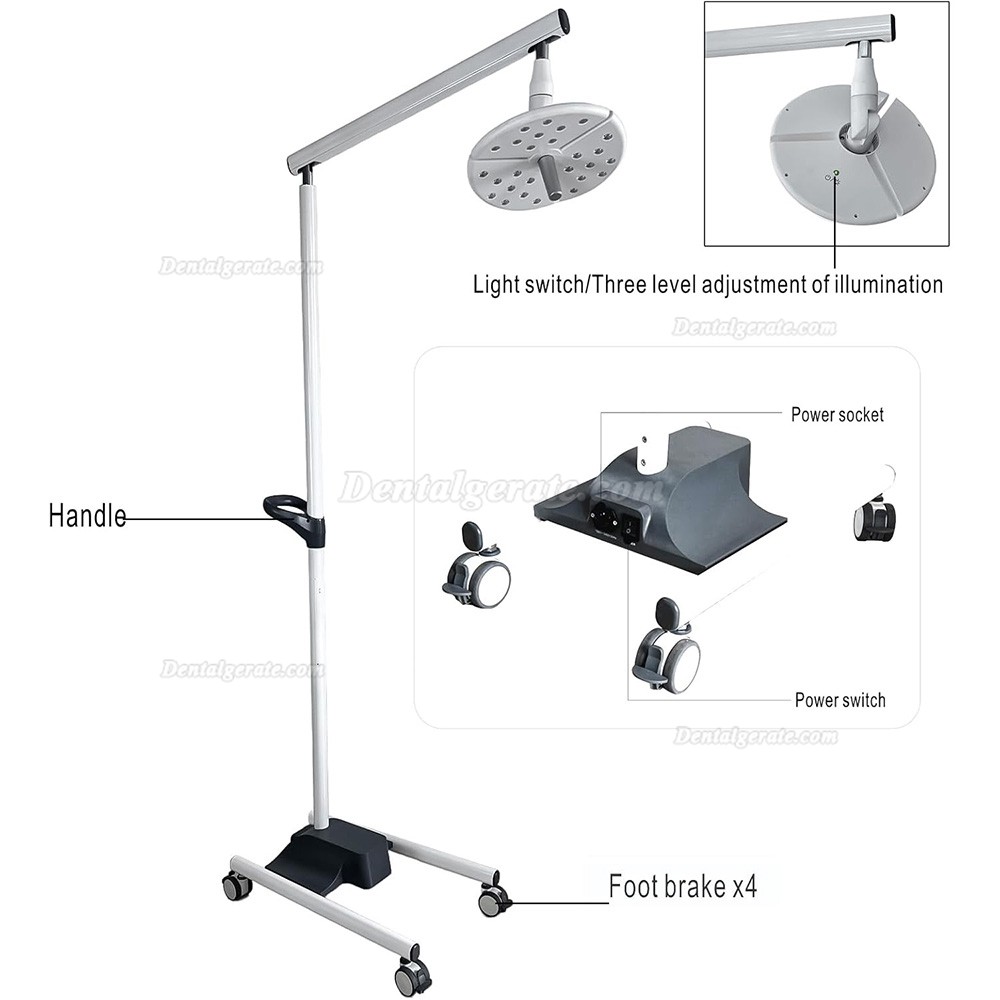 KWS KD-2018L-1 70W Dental Chirurgische LED Schattenlose Lampe (Grundtyp, Stehtyp)